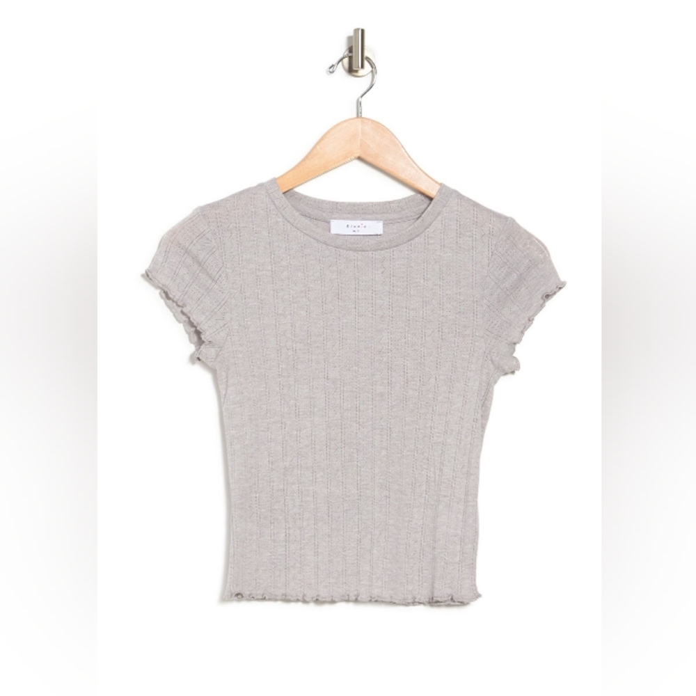 Short Sleeve Pointelle Tee